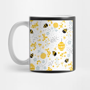 Bees Cute Happy honeybees Mug